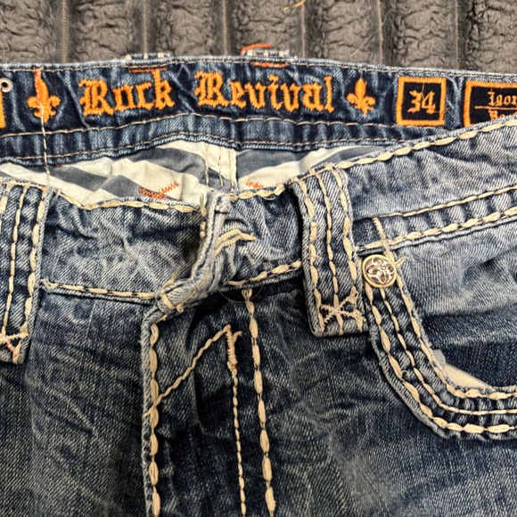 Rock Revival Indigo Stitch Men's Jeans
